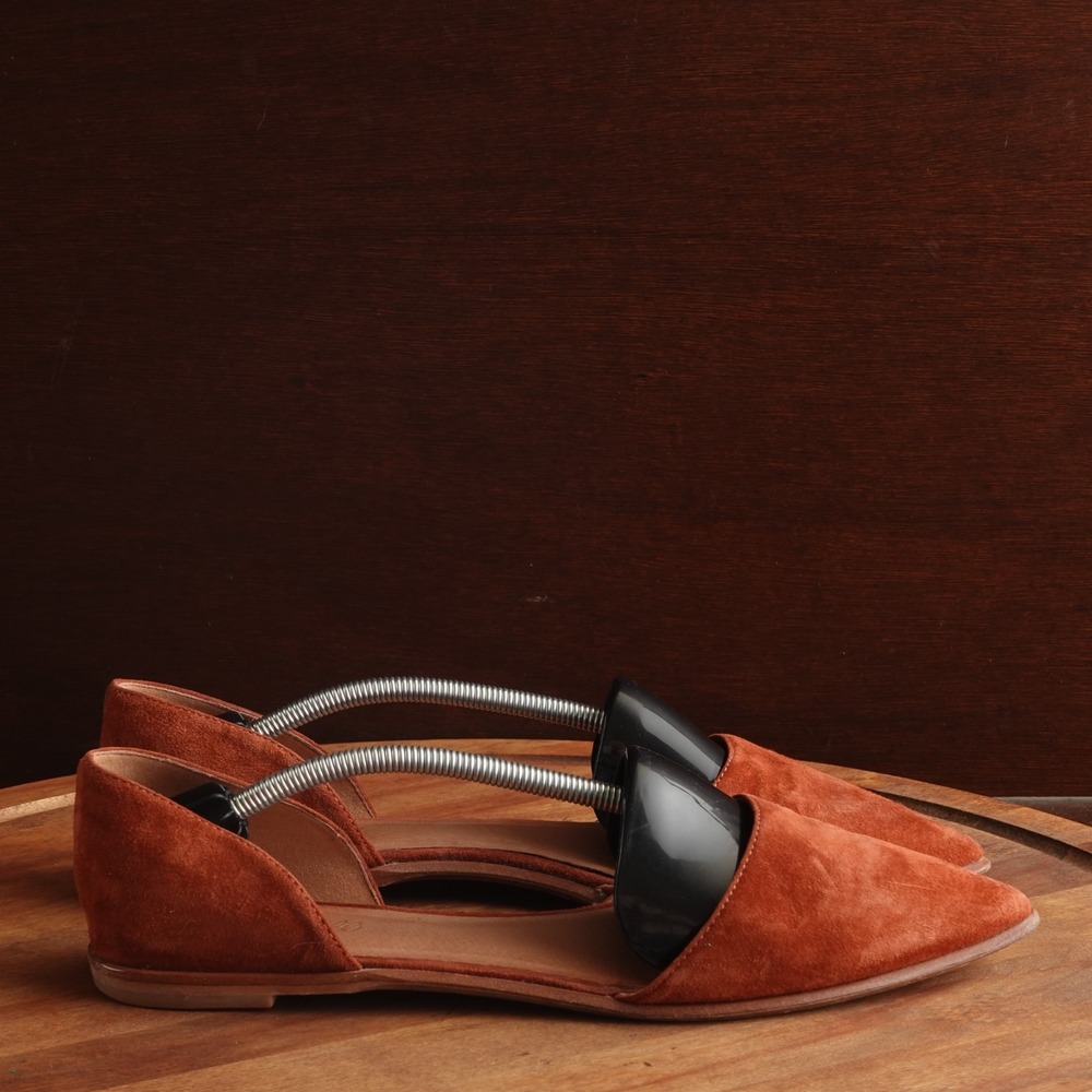 Madewell Flats Womens SZ 10 Rust Red Dorsey Slip On Suede Business Casual Shoes